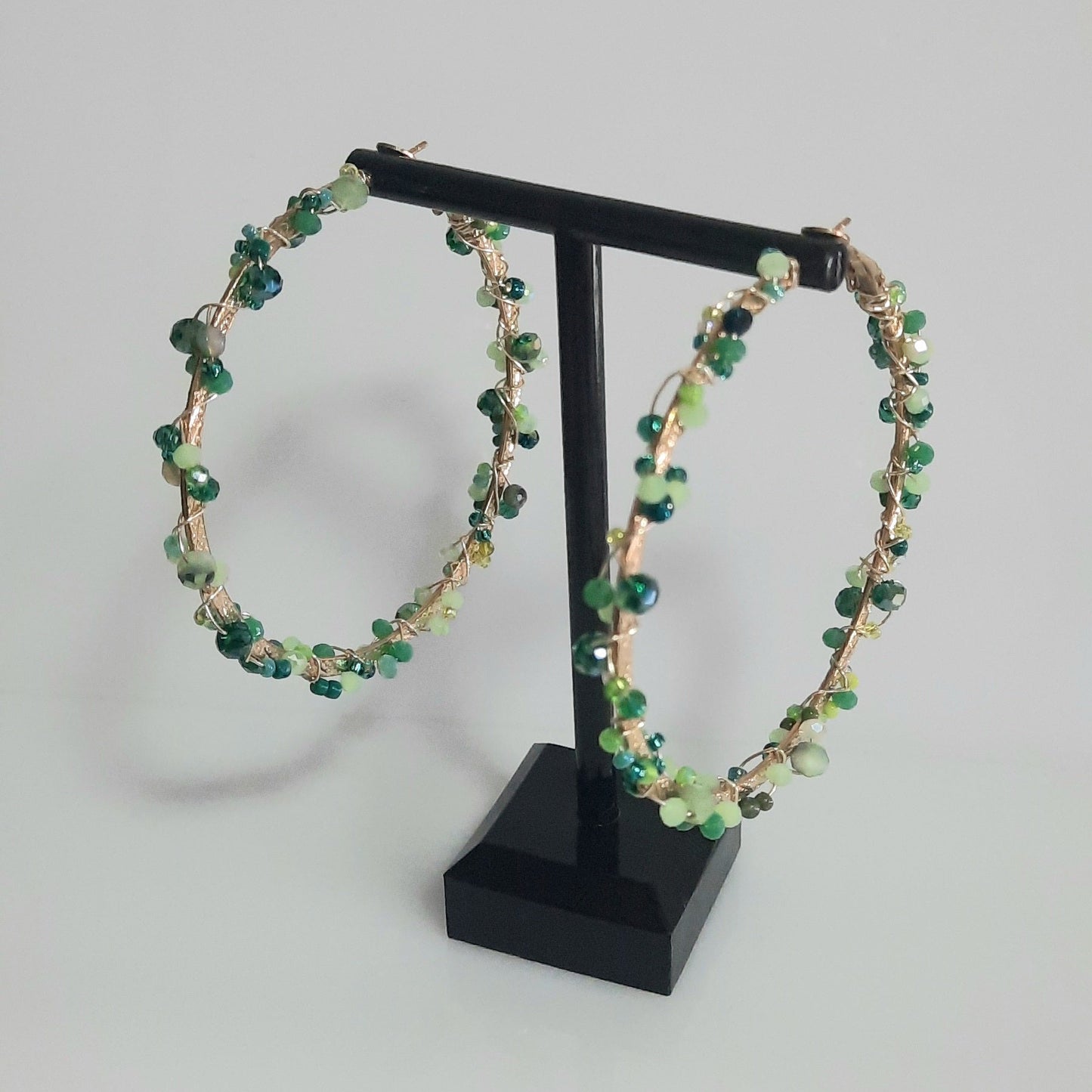 Aros Circulares Verde-Dorado