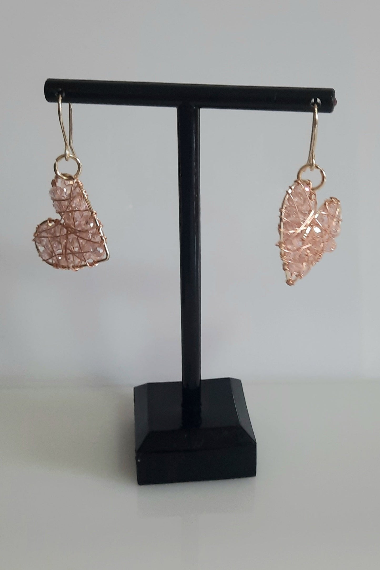 Aros Corazón Dorado_Rosa