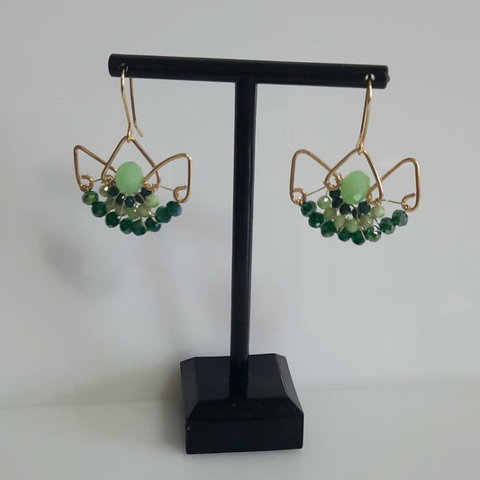 Aros Corona Dorado-Verde