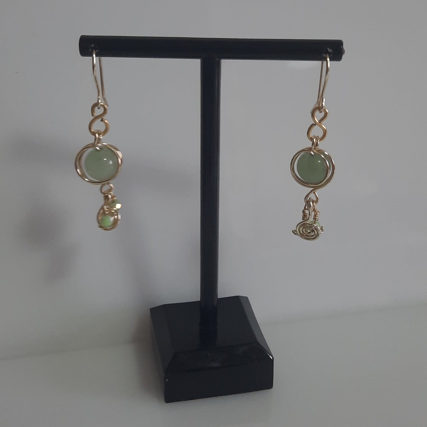 Aros colgantes jade