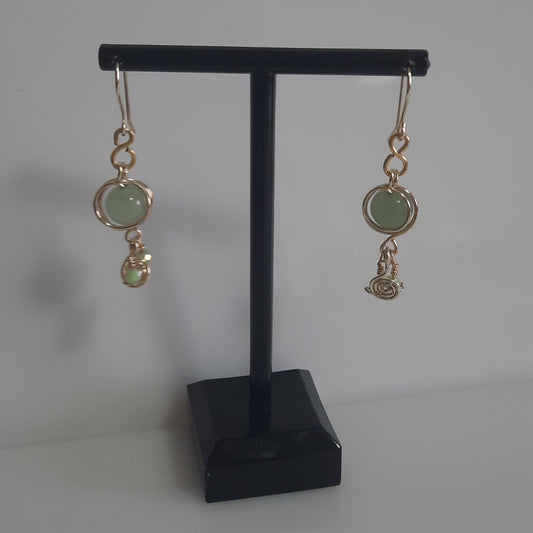 Aros colgantes jade