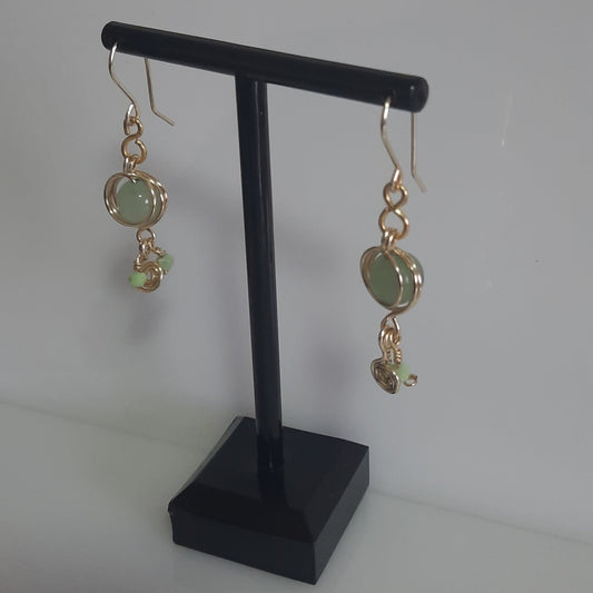 Aros colgantes jade