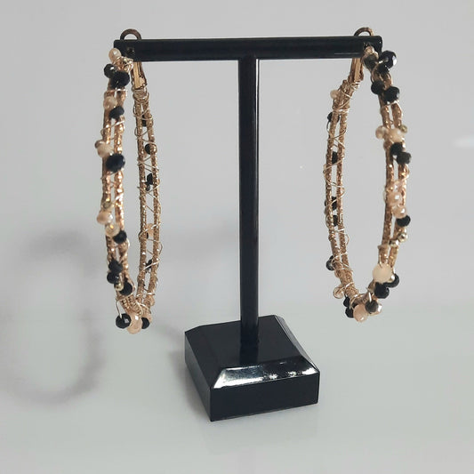 Aros Circulares Negro_Dorado