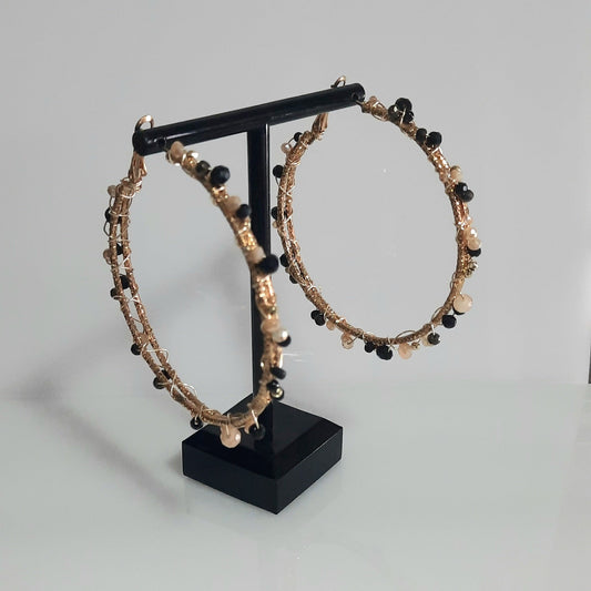 Aros Circulares Negro_Dorado