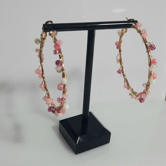 Aros Circulares Rosado_Dorado