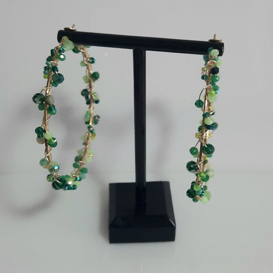 Aros Circulares Verde-Dorado
