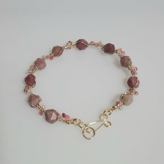 Pulsera Piedras Naturales Rodonita