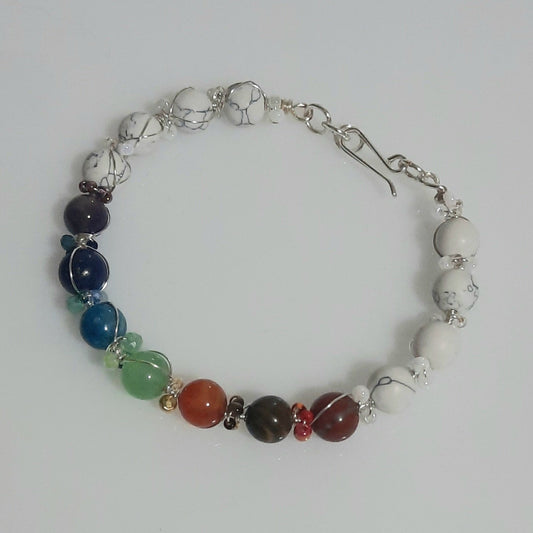 Pulsera de los  7 chakras Piedras naturales