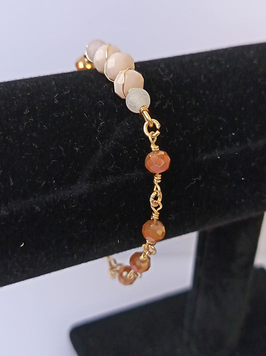 Pulsera nudo de cristales checos