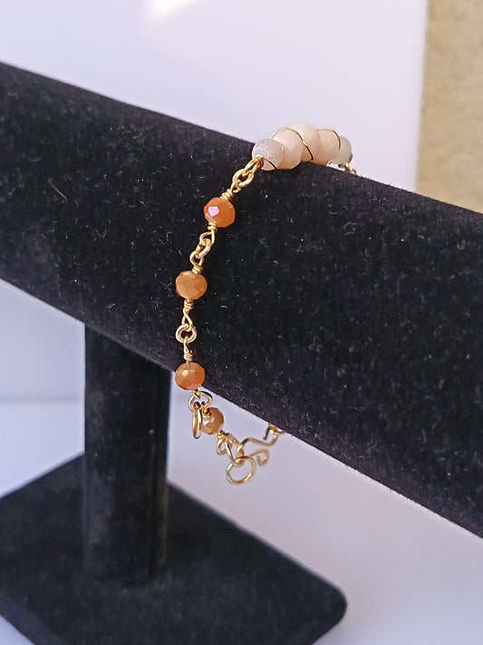 Pulsera nudo de cristales checos