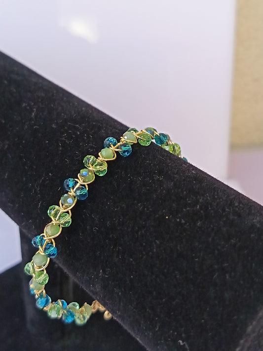 Pulsera de cristales checos facetados