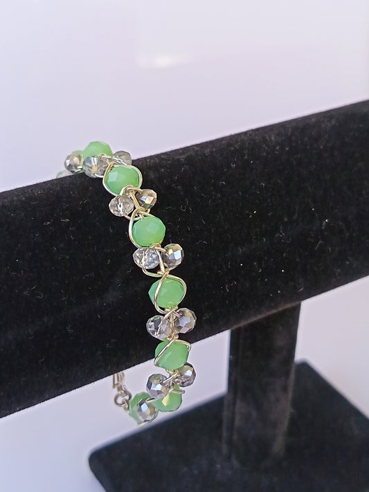 Pulsera de cristales checos facetados