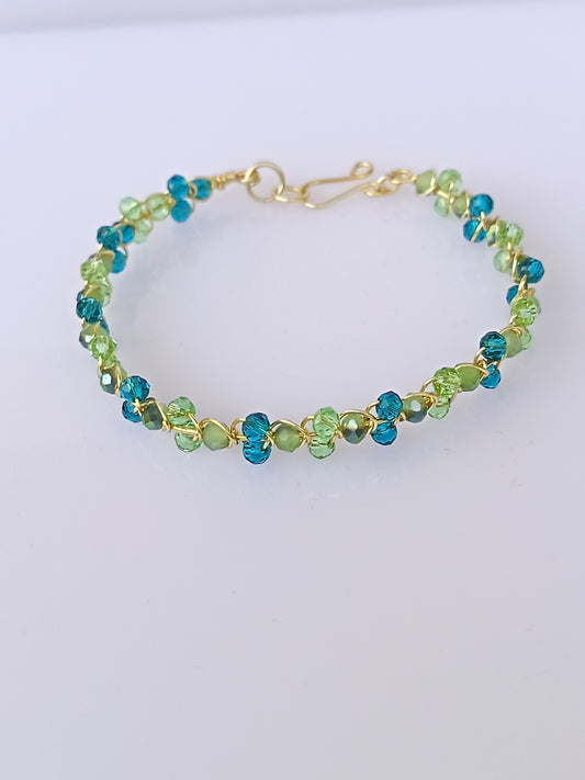 Pulsera de cristales checos facetados